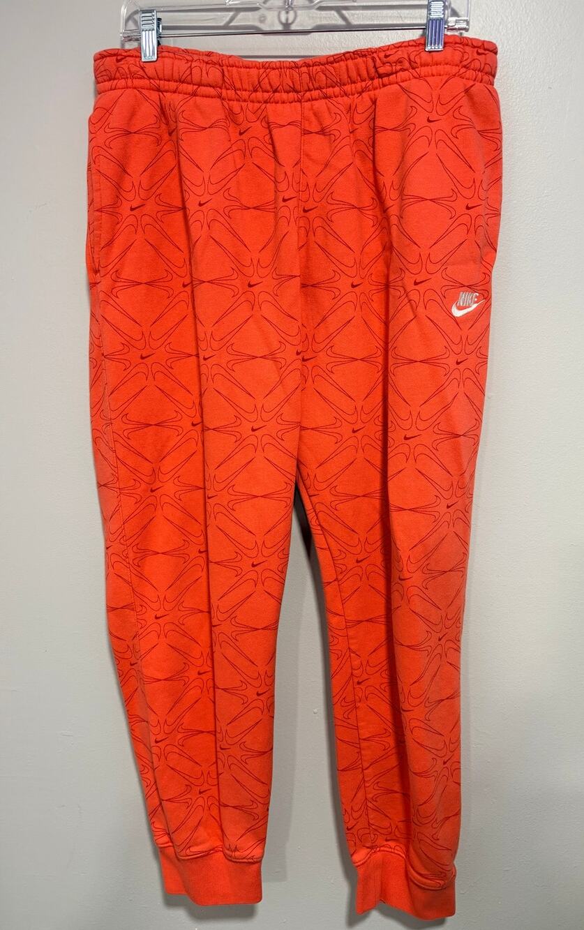 Nike Sportswear NSW Club Fleece All Over Print Joggers Orange Ember XL